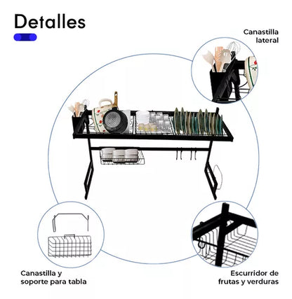 Escurridor y Organizador De Cocina ¡Grande!